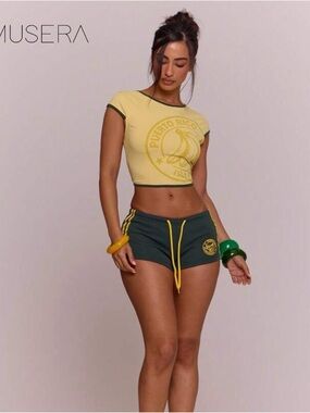 Musera Dark Green Athletic Shorts , Super cheeky. 70% Cotton NWT size medium